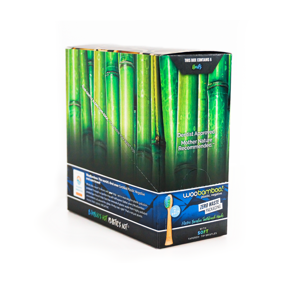 Bamboo Electric Toothbrush Heads - Soft 2pk - by WooBamboo!