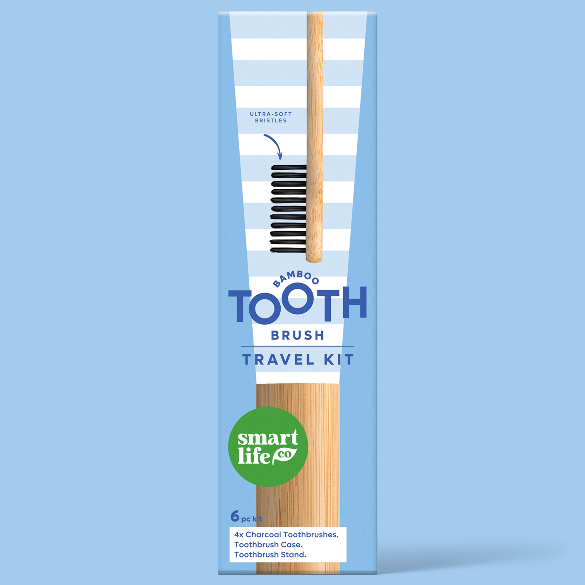 Bamboo Toothbrush Travel Kit | 6 Piece