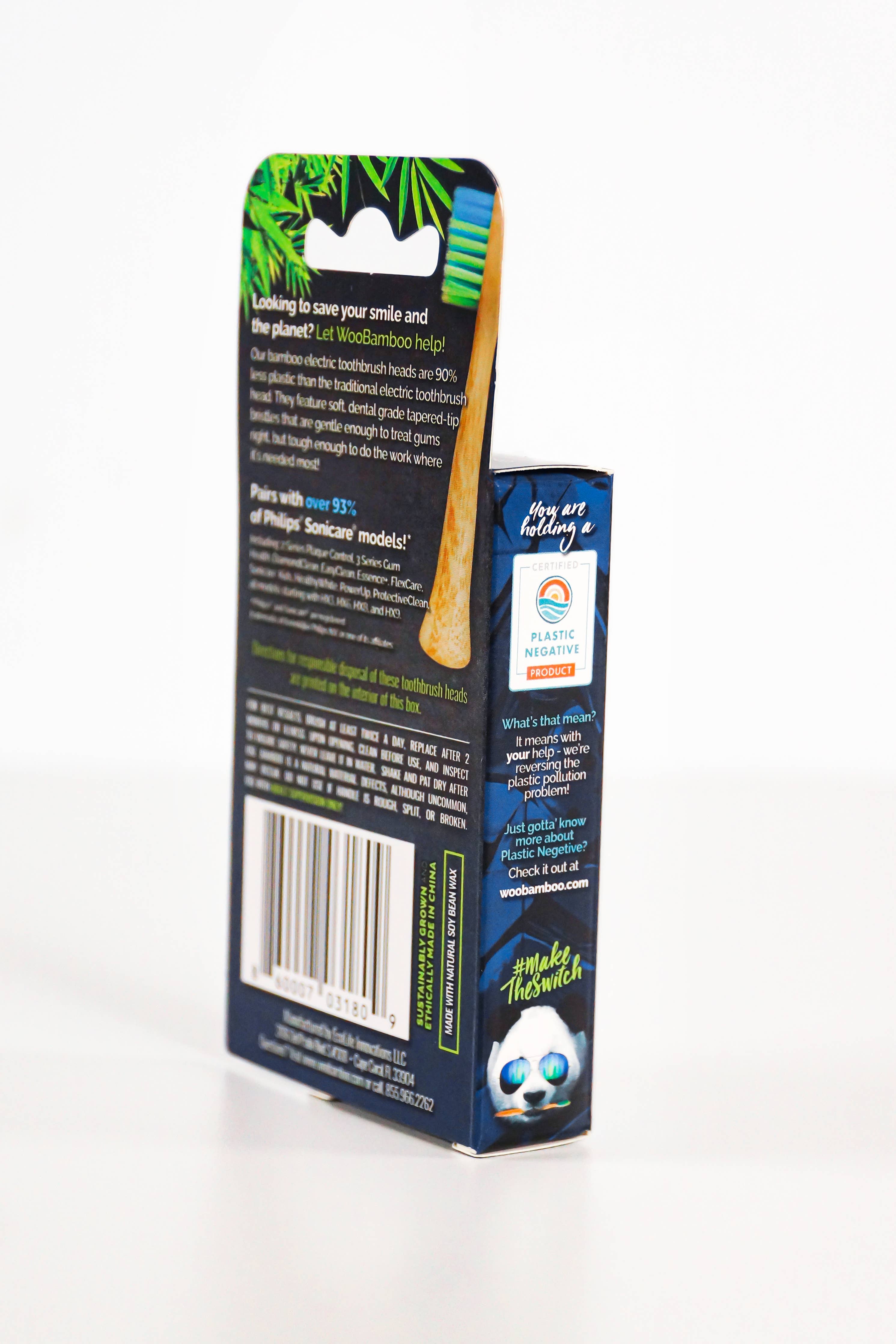 Bamboo Electric Toothbrush Heads - Soft 2pk - by WooBamboo!