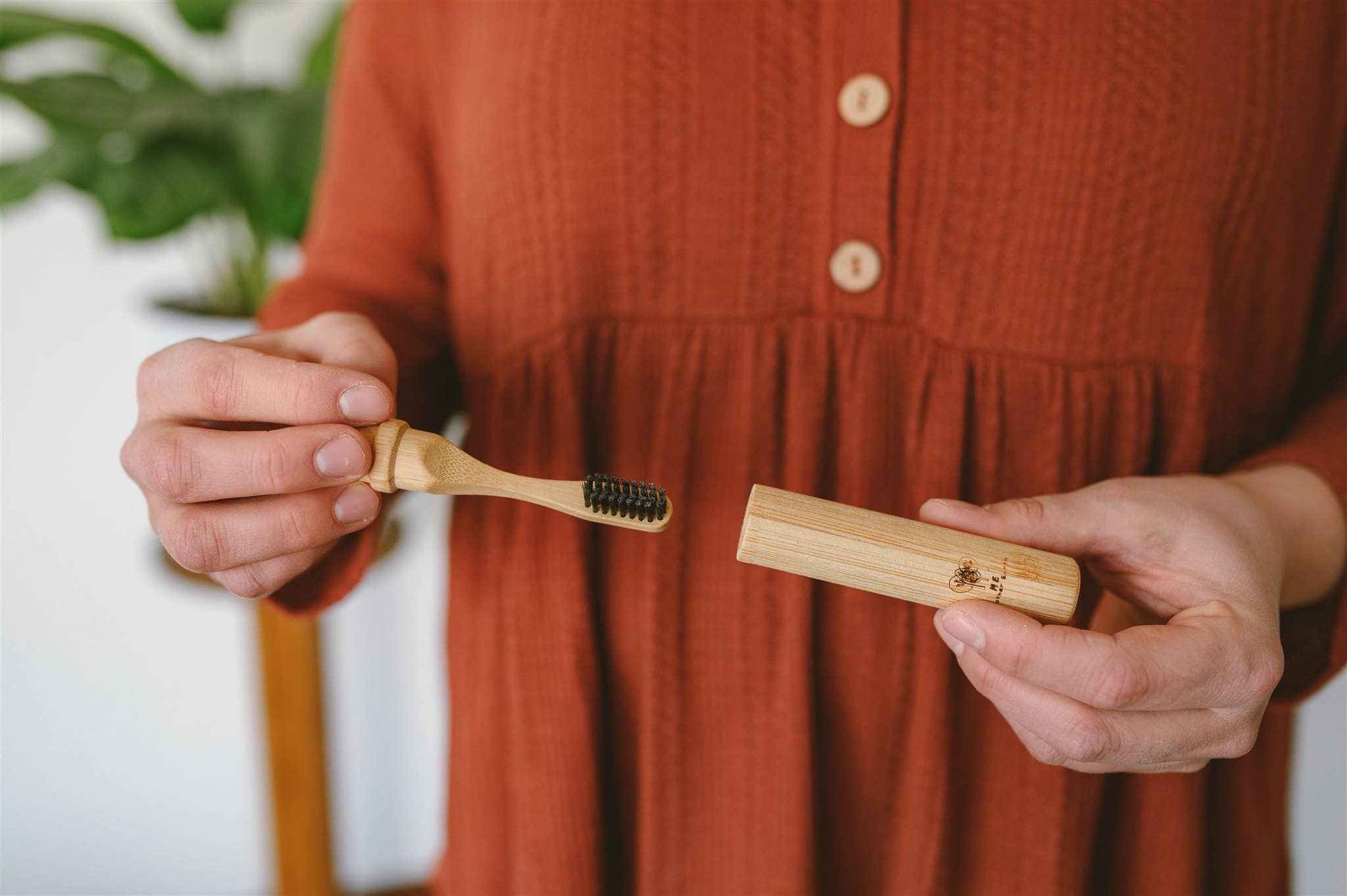 All-in-One Bamboo Travel Toothbrush with Replaceable Head: Replacement Toothbrush Head Only