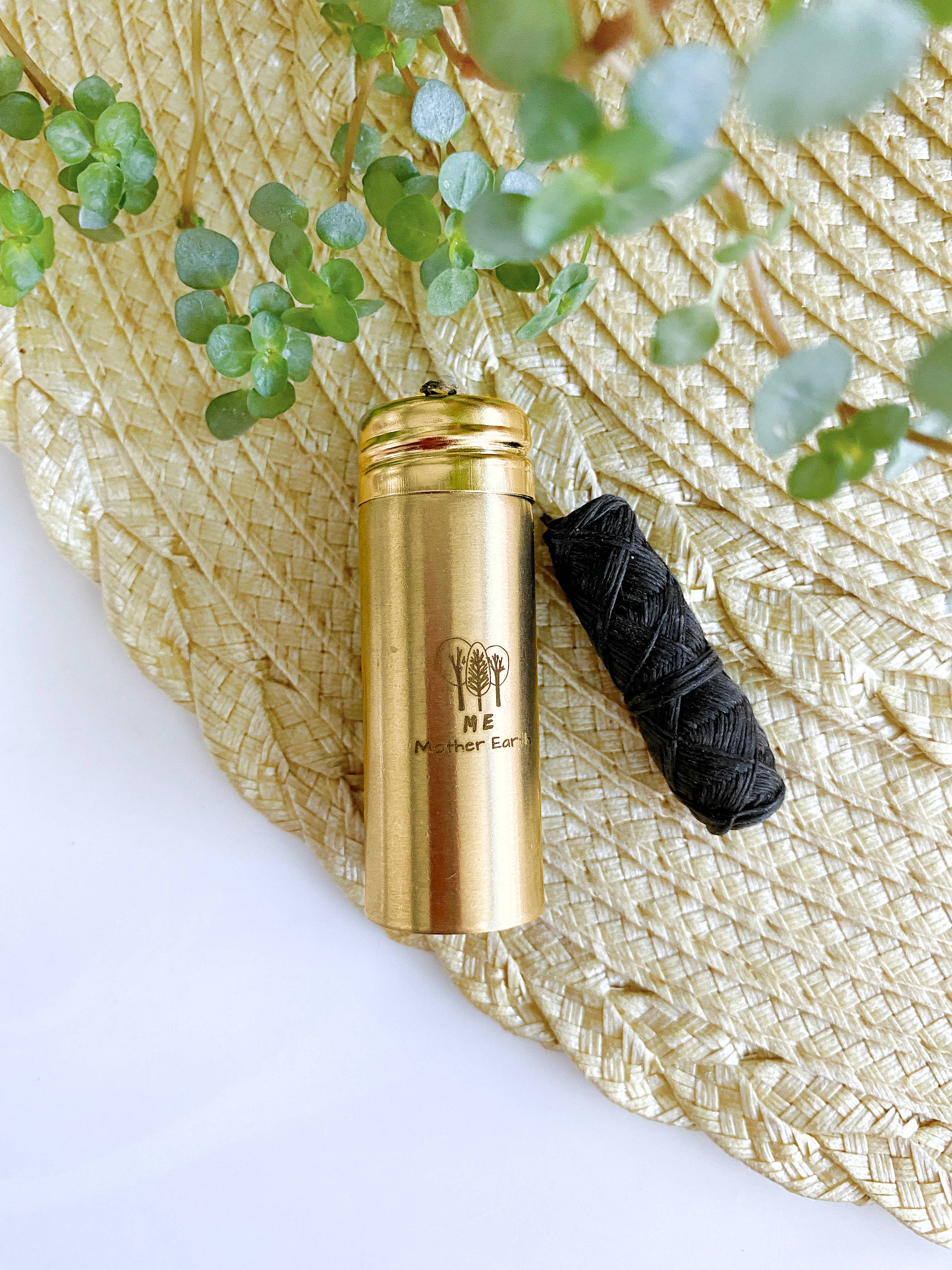 Vegan Biodegradable Charcoal Dental Floss - Stainless Steel: Gold Stainless Steel