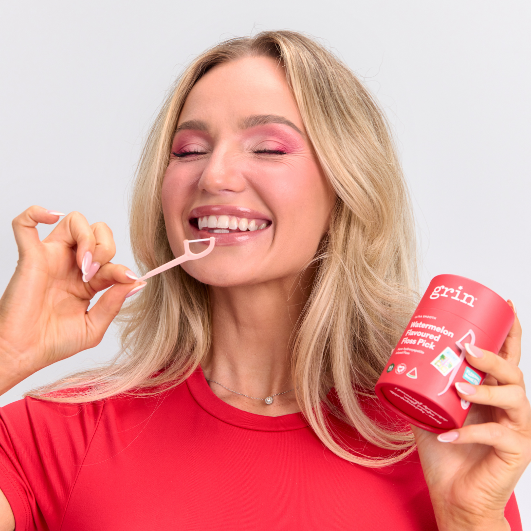 π¦·π Grin Ultra Smooth Watermelon Flavoured Floss Picks 80-Pack