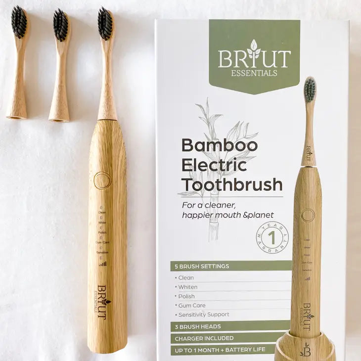 Bamboo Electric Eco Toothbrush | Eco-Friendly now with Moringa Whitening toothpaste!