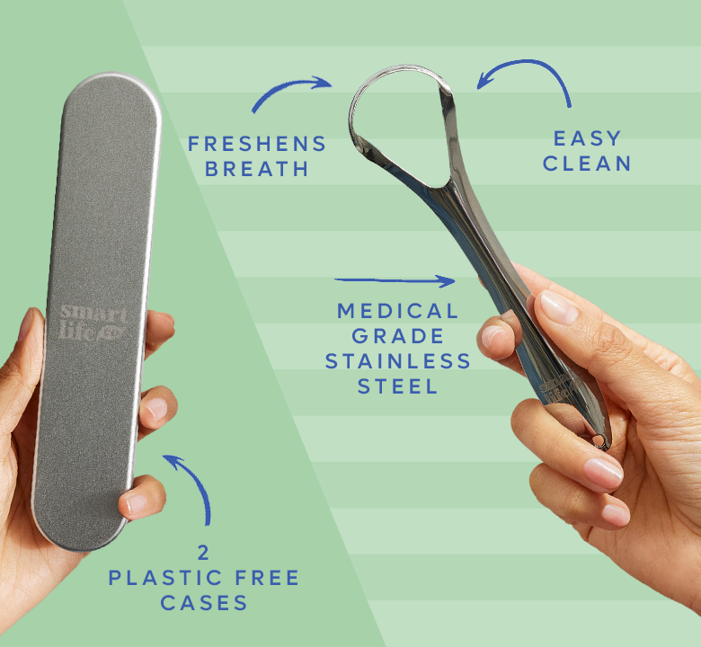 Stainless Steel Tongue Scrapers: Dual Head