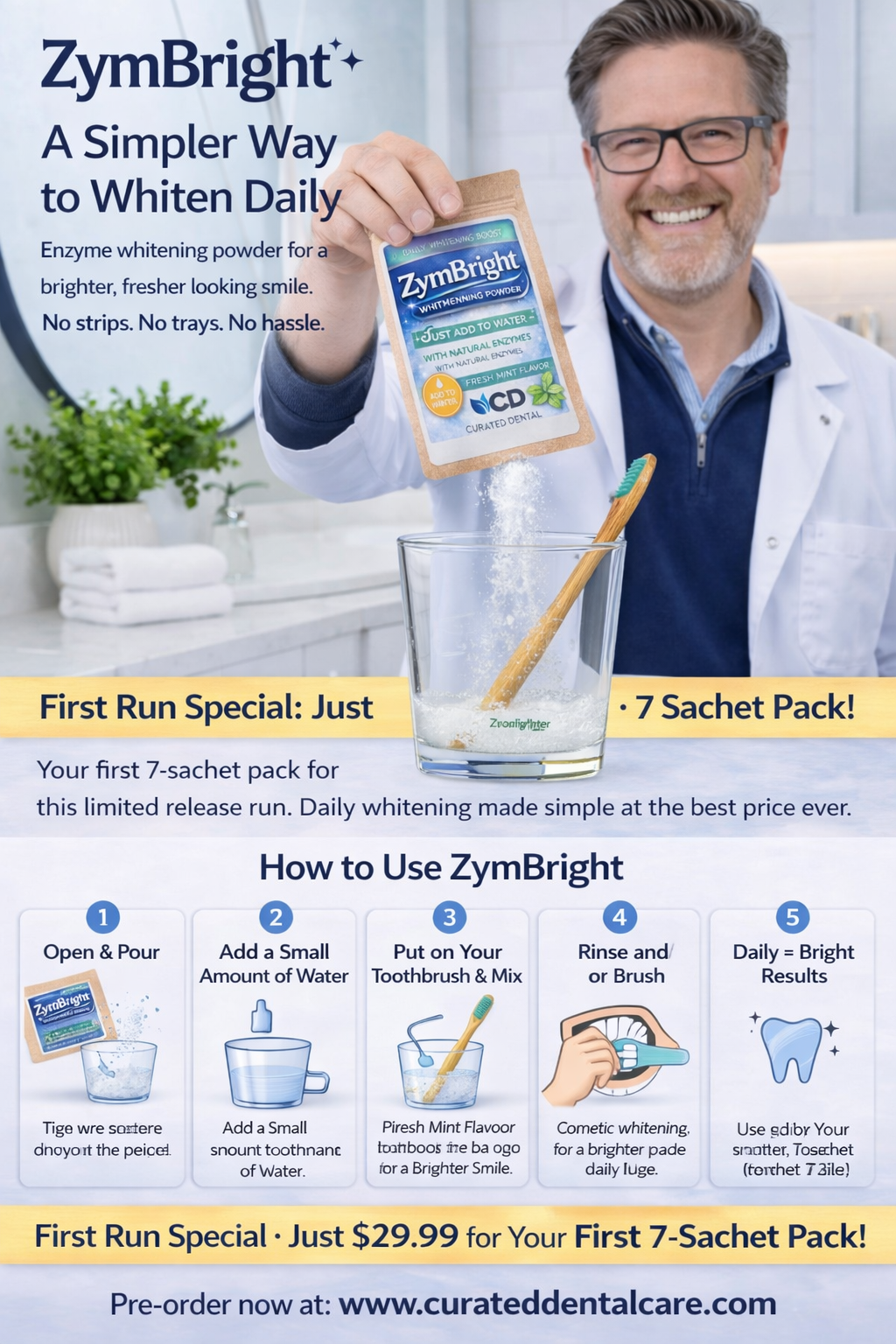 ✨🦷 ZymBright™ Enzyme Whitening Powder — Daily Whitening Solution 🌿♻️ 🚀 Pre-Order Now • Ships May 2026