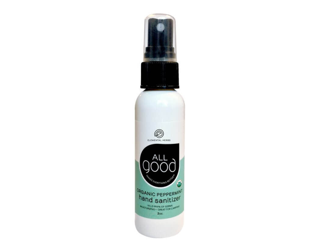 Organic Peppermint Spray Hand Sanitizer