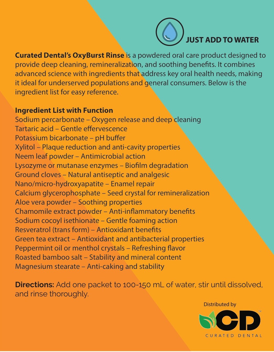 🌿 OxyBurst™ Powdered Rinse – Cosmetic Oral Refresh Travel Kit
