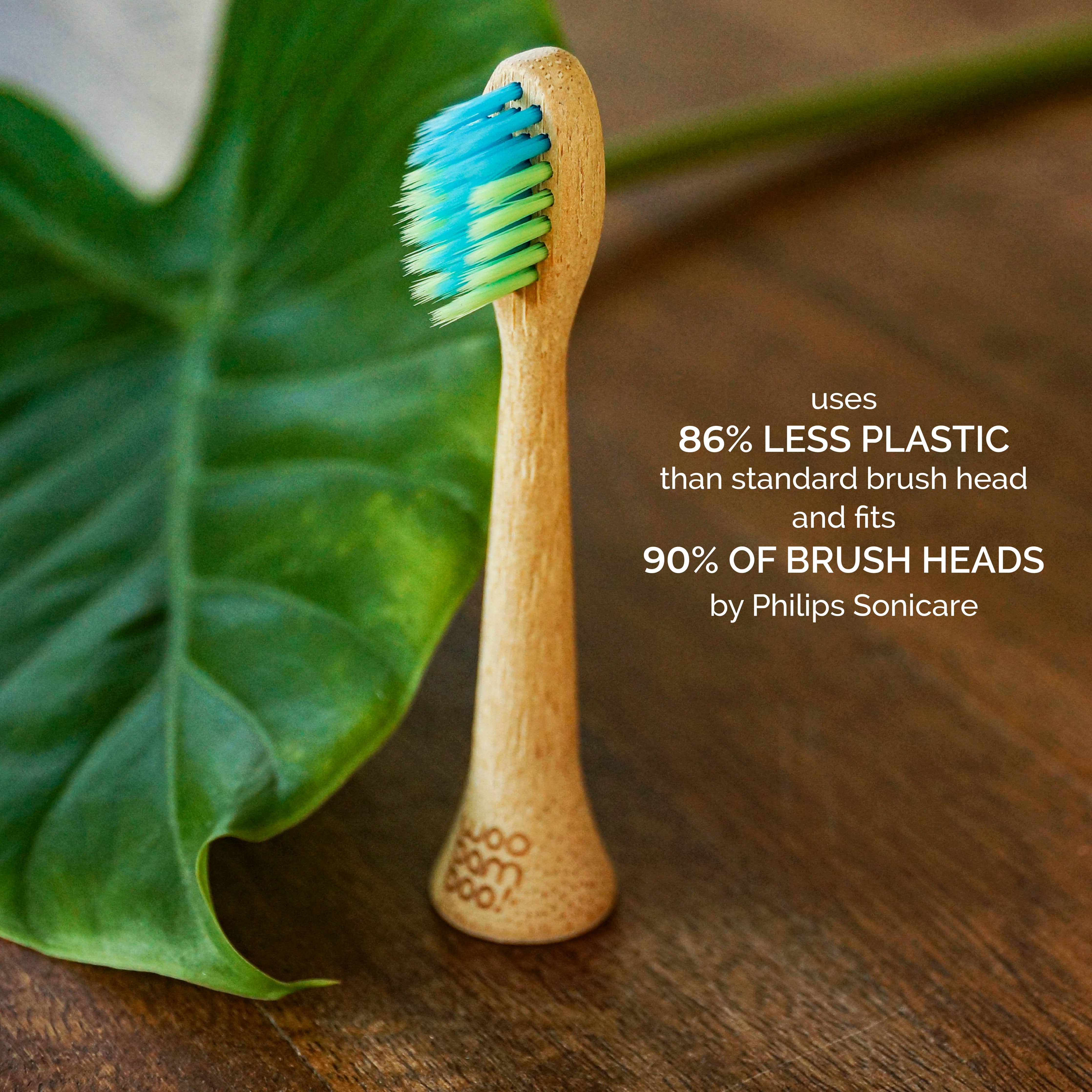 Bamboo Electric Toothbrush Heads - Soft 2pk - by WooBamboo!