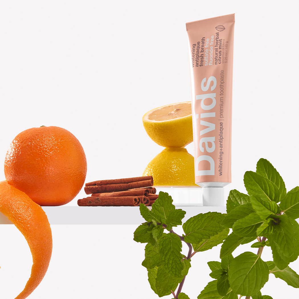 🌿 Davids Premium Toothpaste – Herbal Citrus Peppermint 🍋🌱🦷 | 5.25 oz