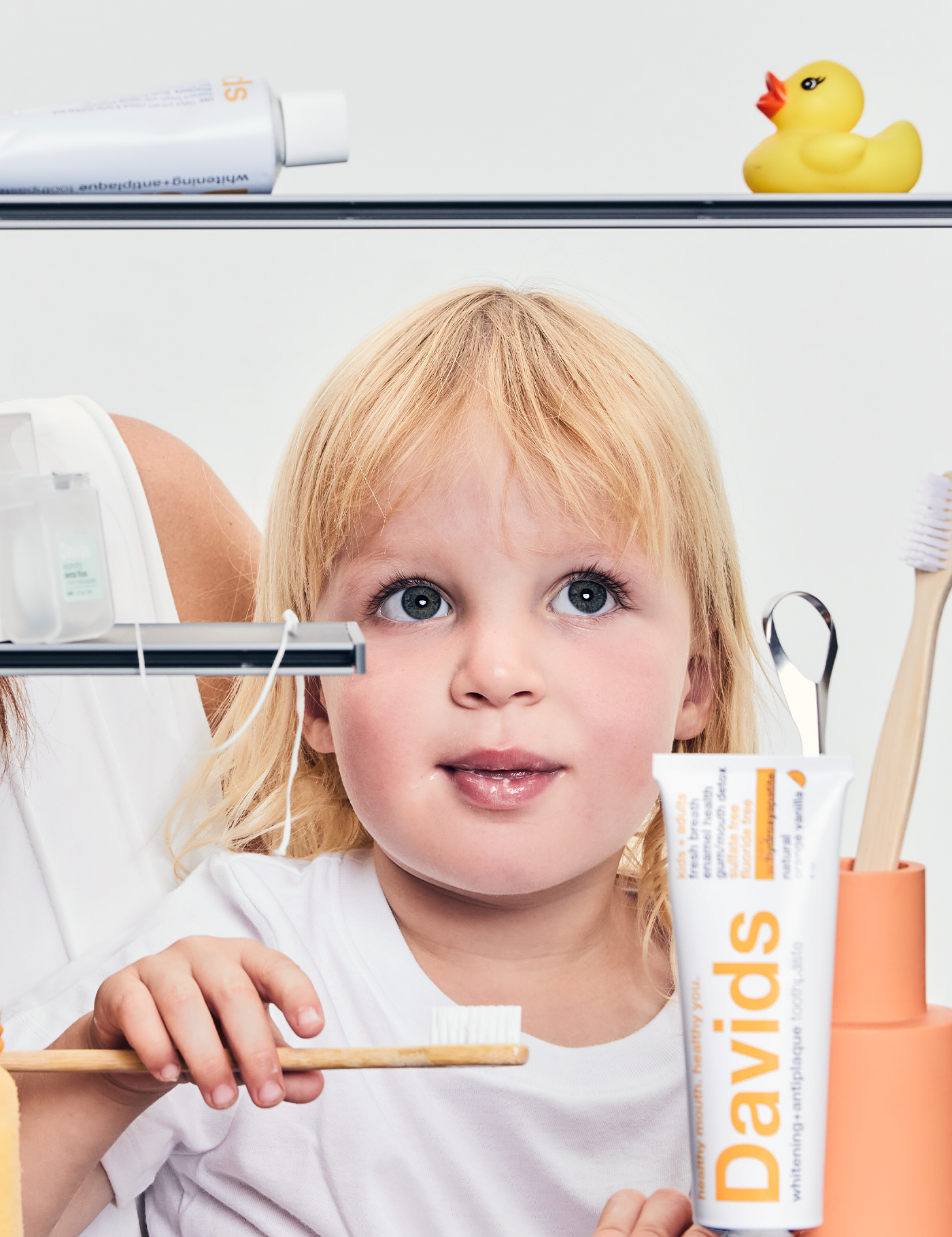 Davids kids + adults nano-hydroxyapatite premium toothpaste / orange vanilla: Single