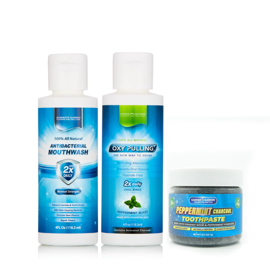 Peppermint Travel Sized Oral Care Trio