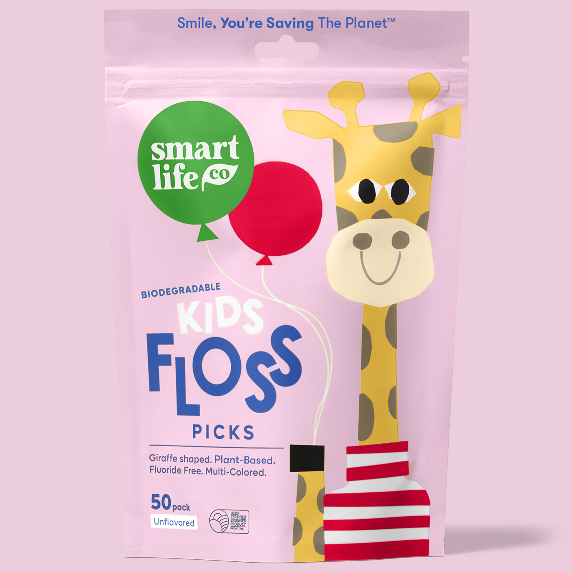 Biodegradable Kids Flossers | Unflavored | PFA Free: Pack of 2