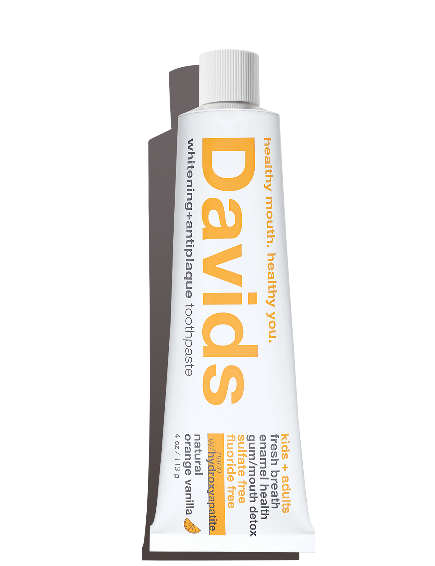 Davids kids + adults nano-hydroxyapatite premium toothpaste  /  orange vanilla: Single