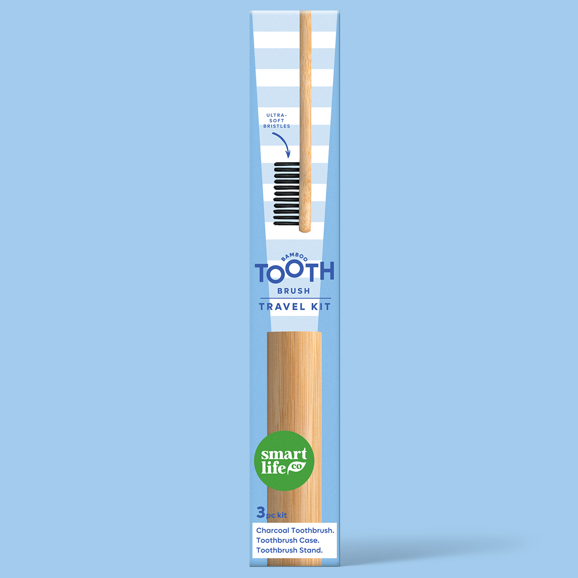 Bamboo Toothbrush Travel Kit | 3 Piece