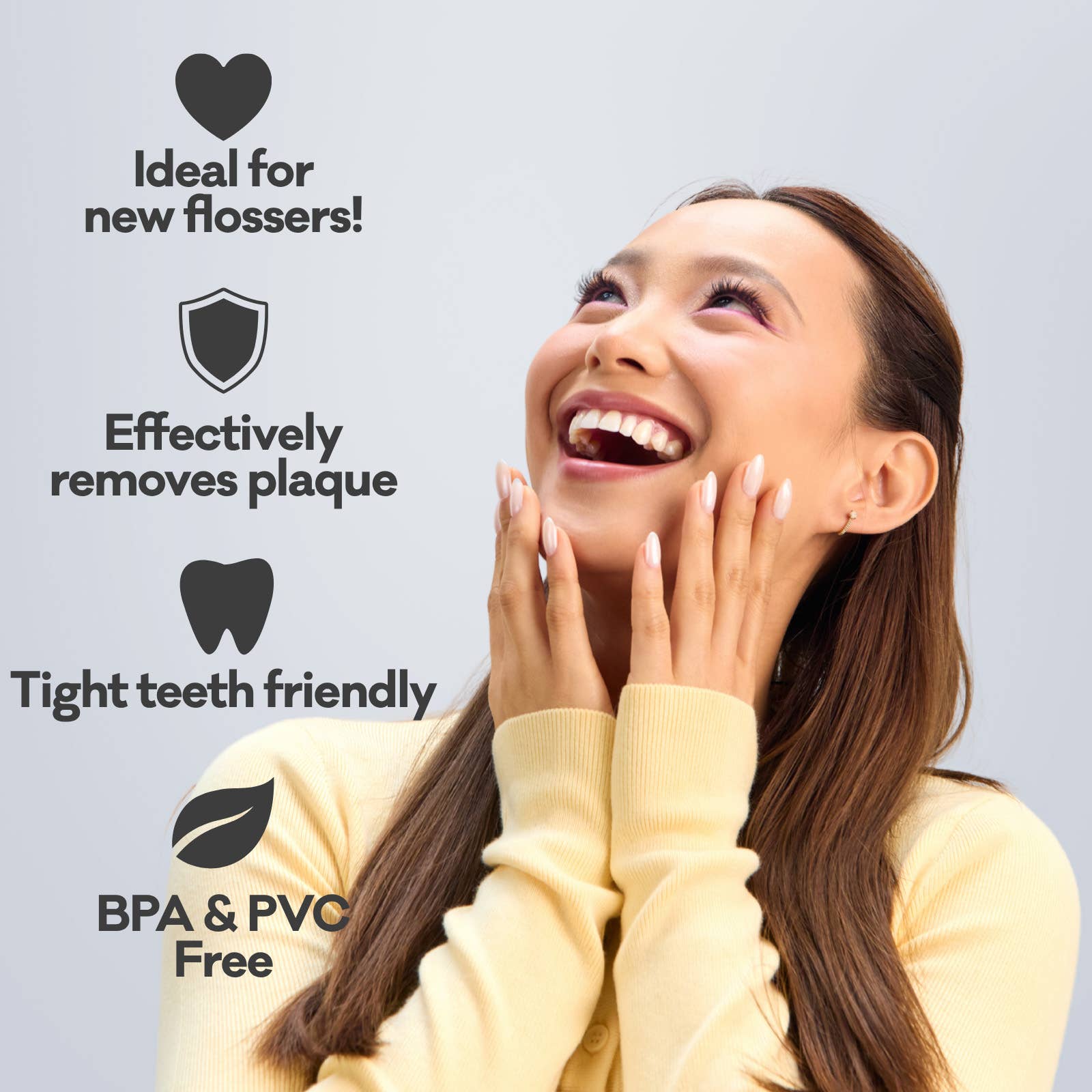 SEEN Ultra Clean Floss Picks 80pk | Charcoal Infused