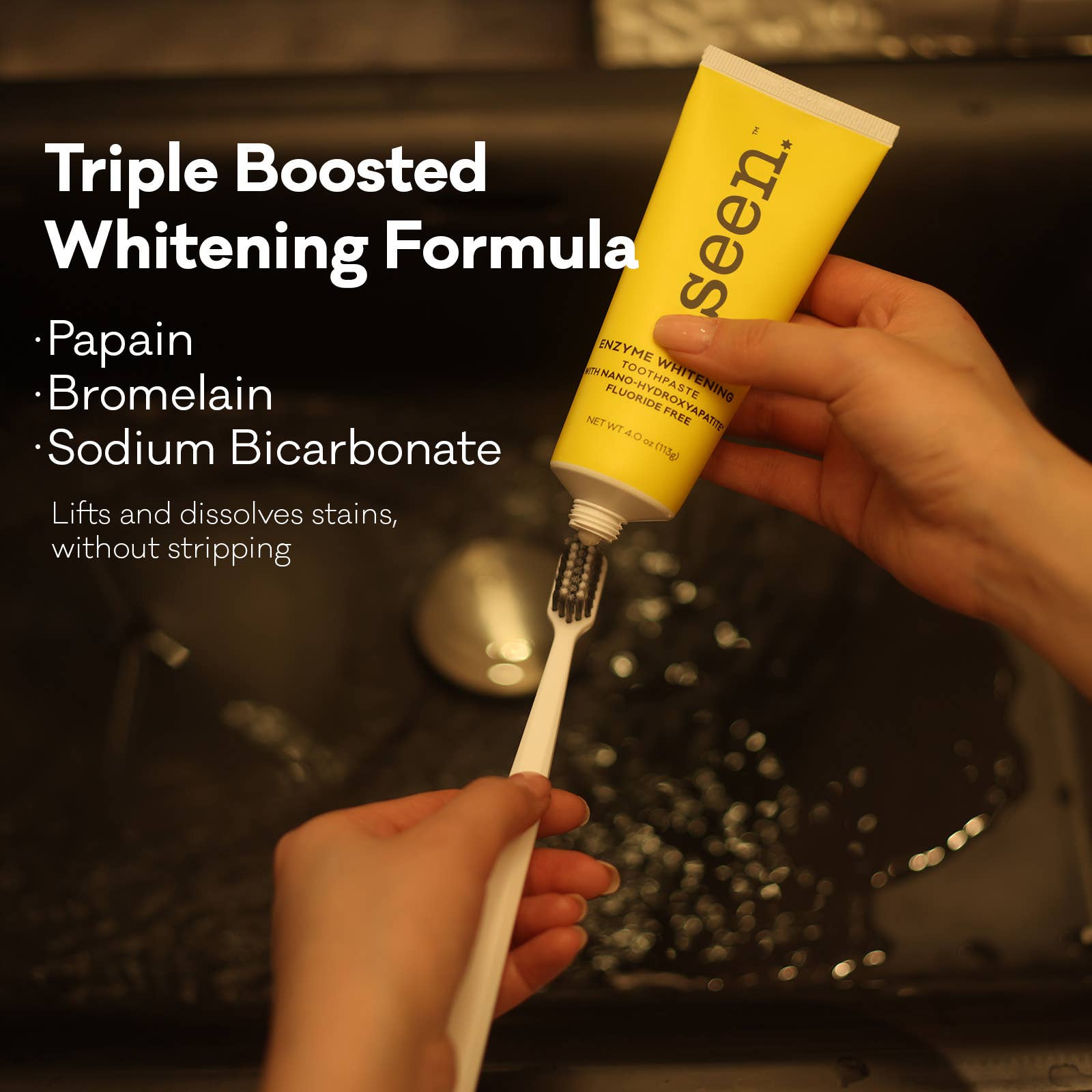 SEEN Enzyme Whitening Toothpaste | N-HA Formula, NZ Made