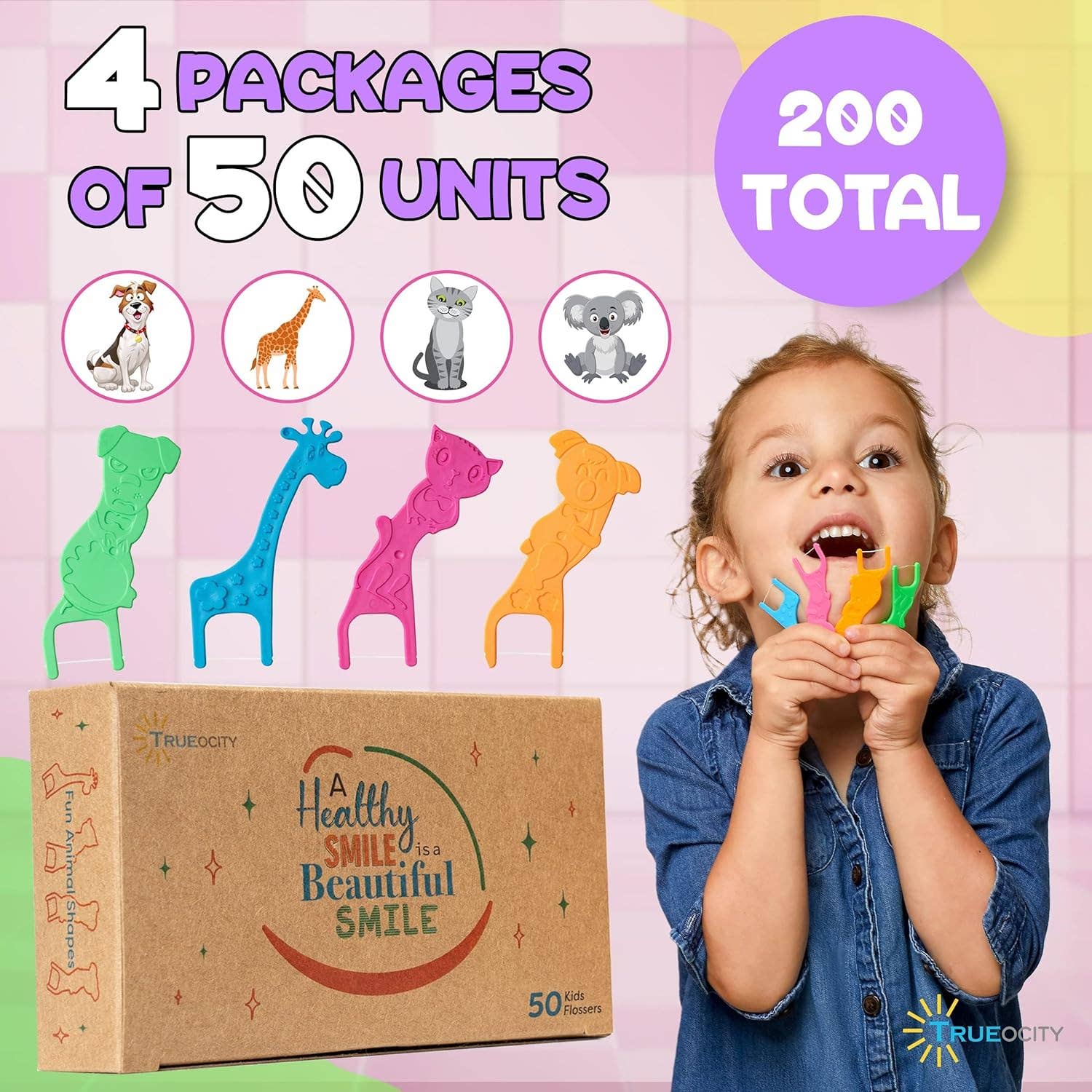 Biodegradable Kids Flossers -200 Pack