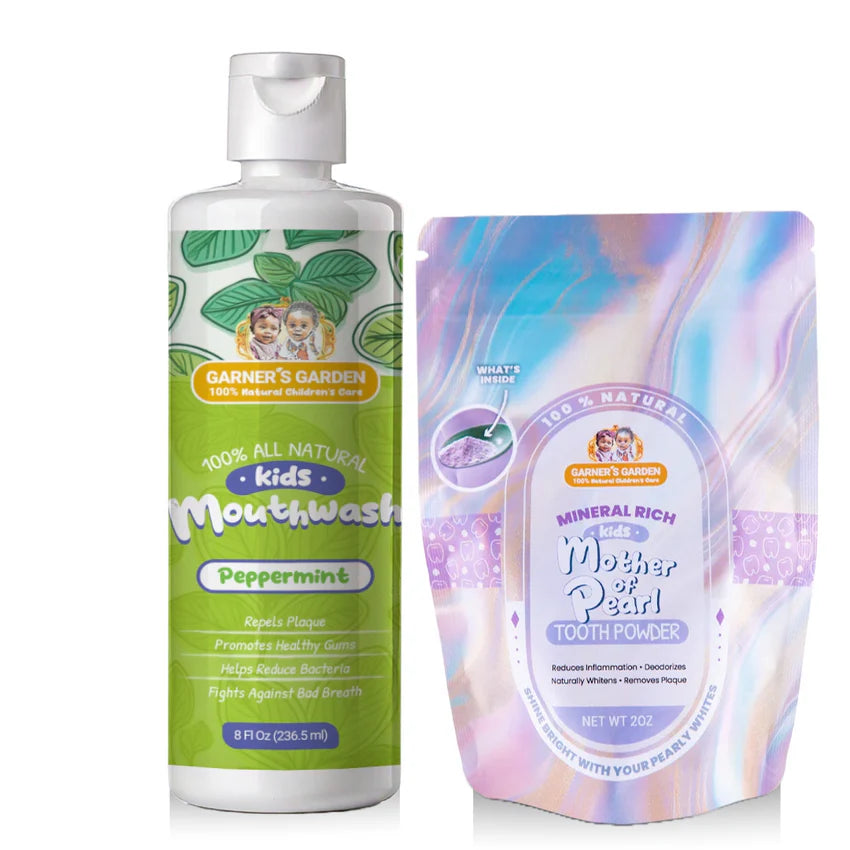 Kid's 8oz Mouthwash and 2 oz Tooth Powder Package
