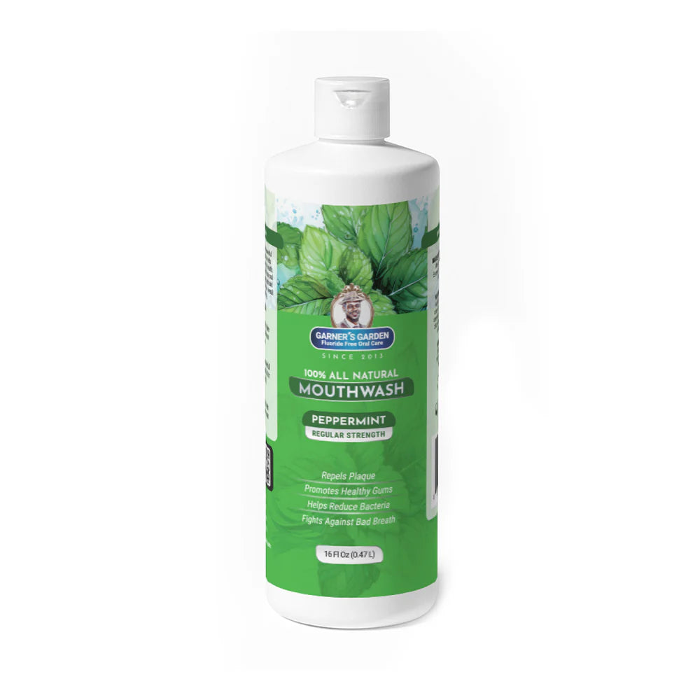 16 Oz Natural Mouthwash – 3% H2O2 | Garner’s Garden | Antibacterial, Fluoride-Free, Oxygen-Activated