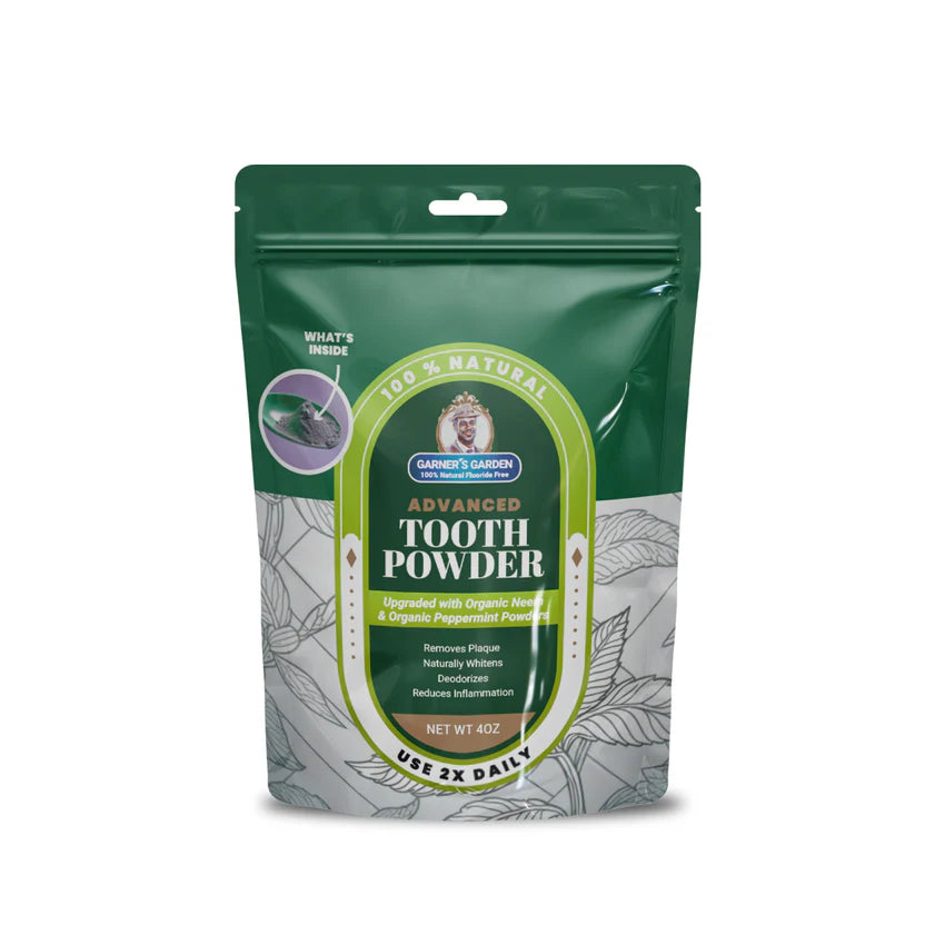 Advanced Mineral Tooth Powder – 4 oz | Garner’s Garden | Fluoride-Free, Natural Whitening & Detox