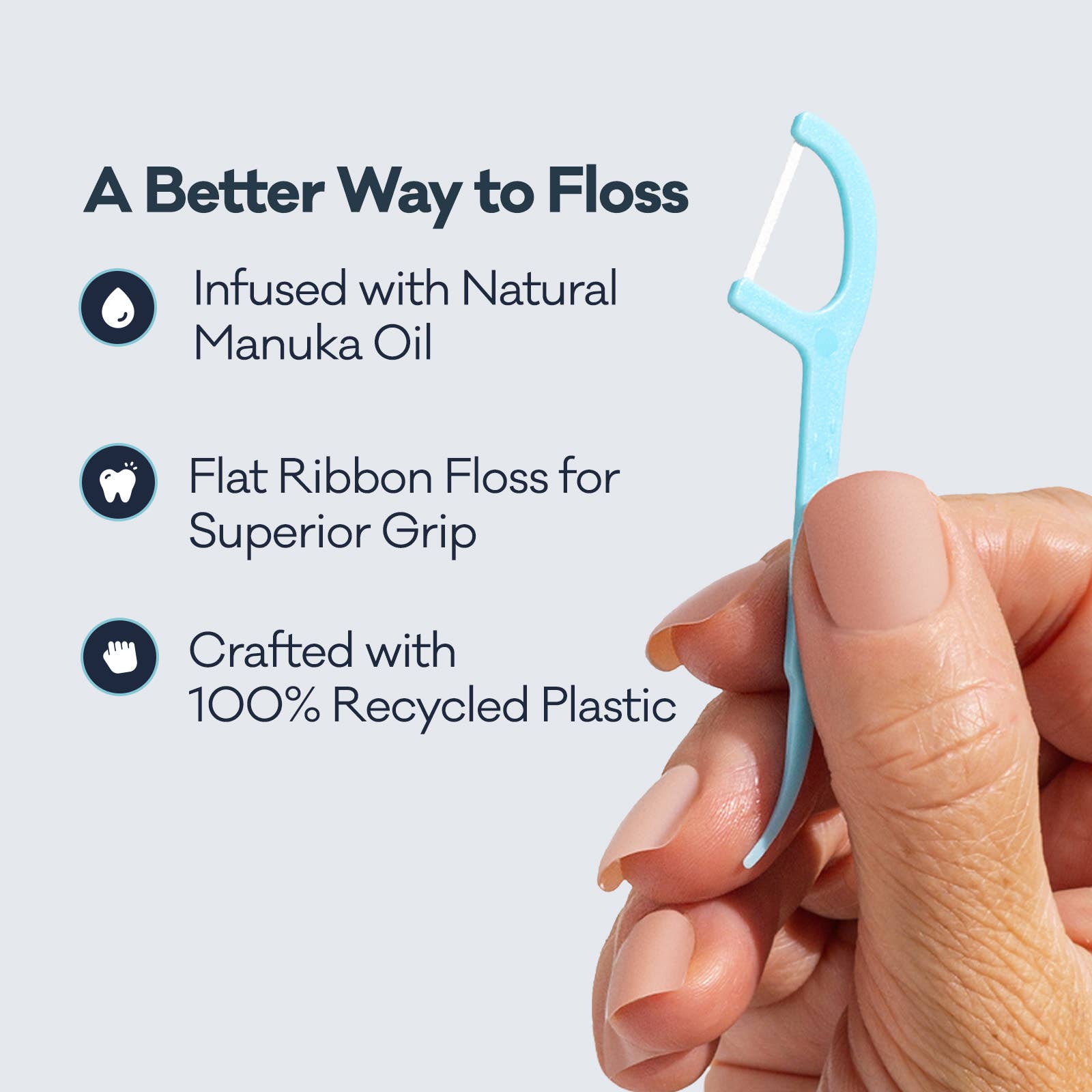 SEEN Ultra Smooth Floss Picks 80pk | NZ Mānuka Oil Infused