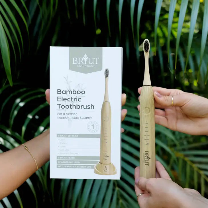 Bamboo Electric Eco Toothbrush | Eco-Friendly now with Moringa Whitening toothpaste!