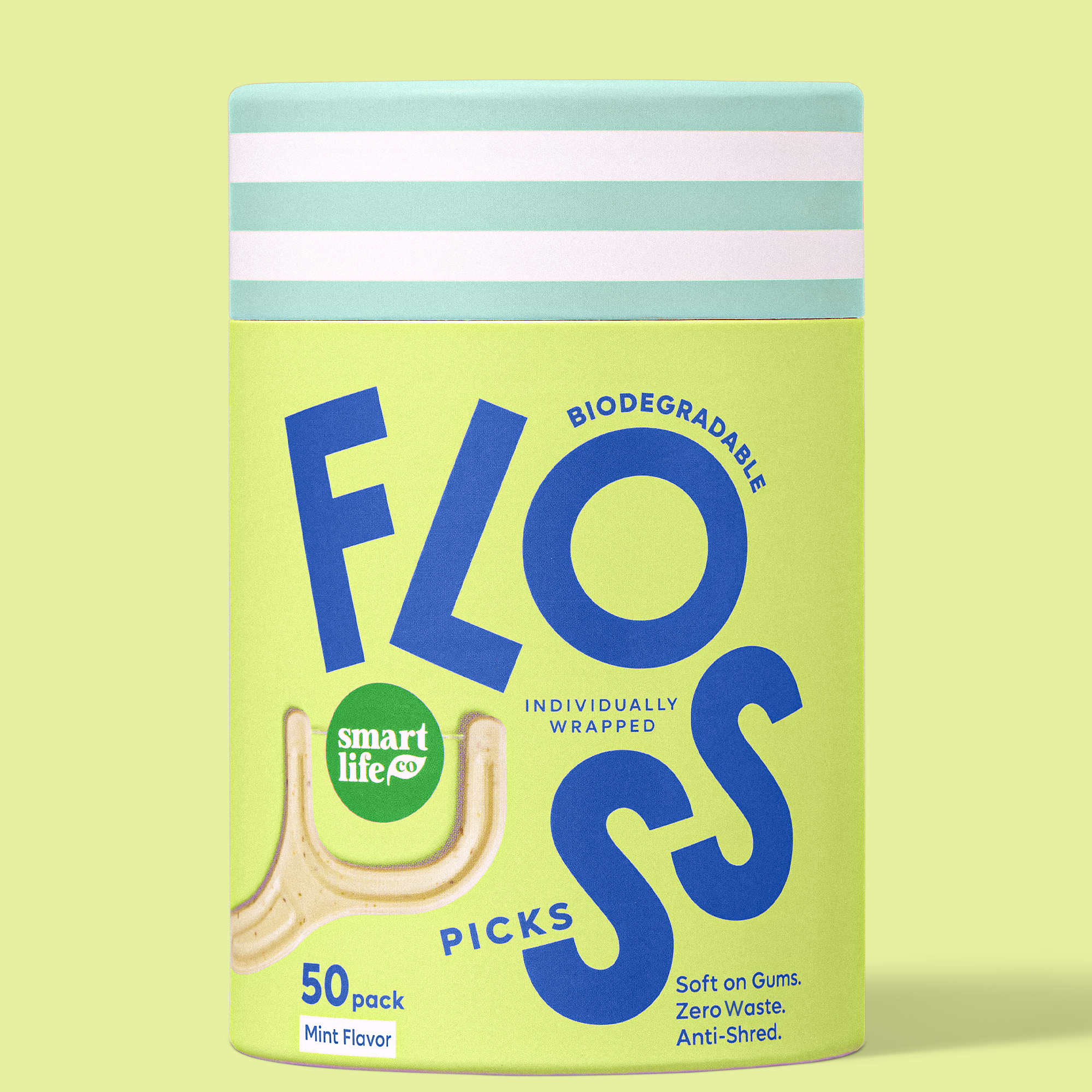 Individually Wrapped Floss Picks | 50 Pack: Mint