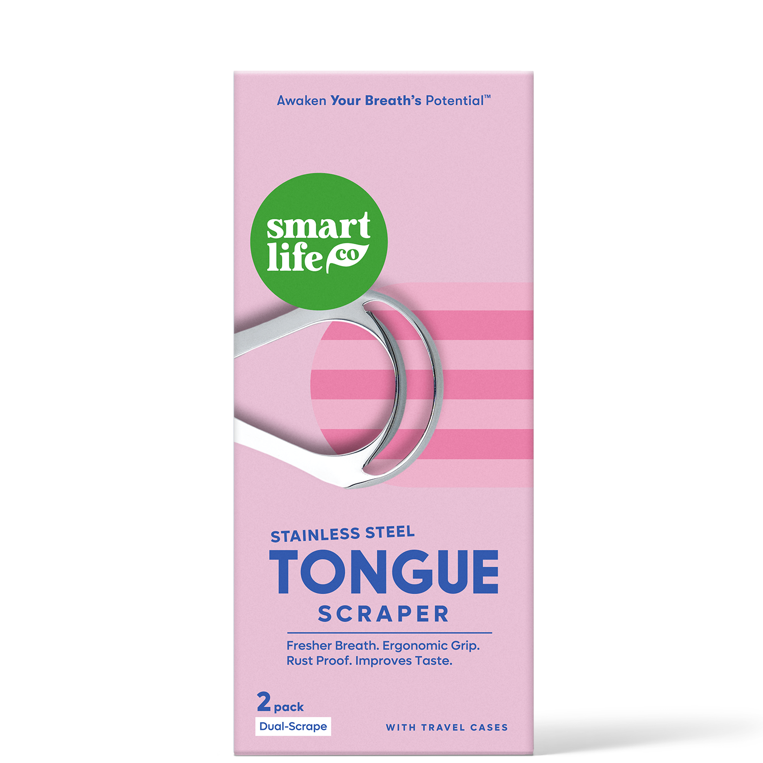 Stainless Steel Tongue Scrapers: Dual Head