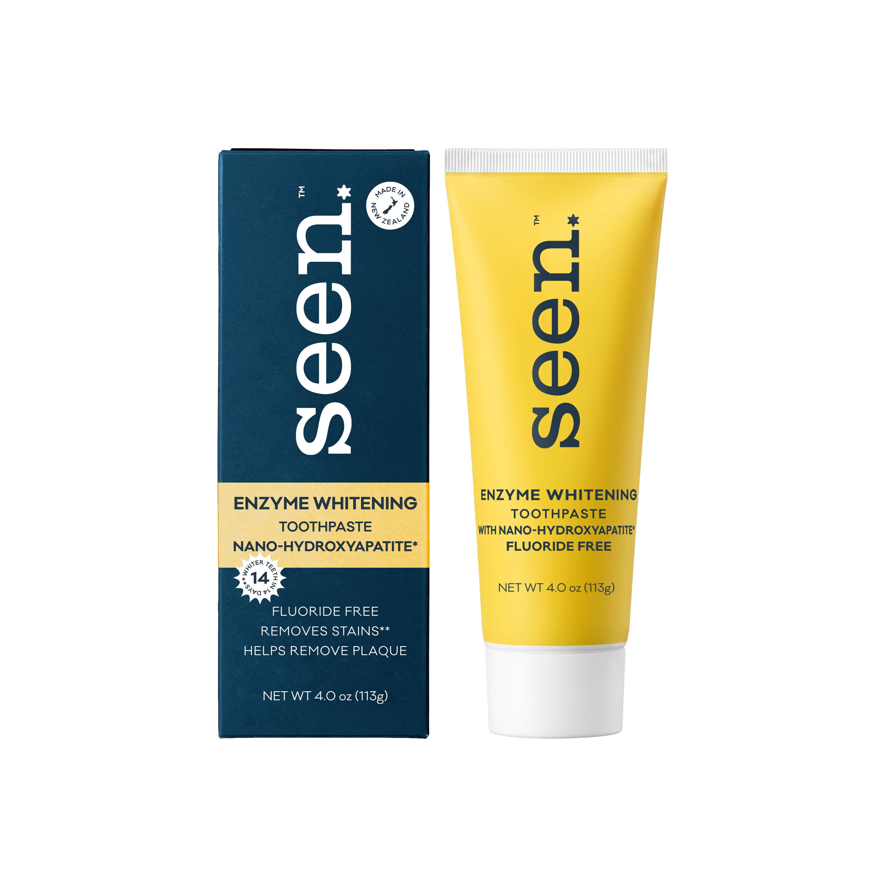 SEEN Enzyme Whitening Toothpaste | N-HA Formula, NZ Made