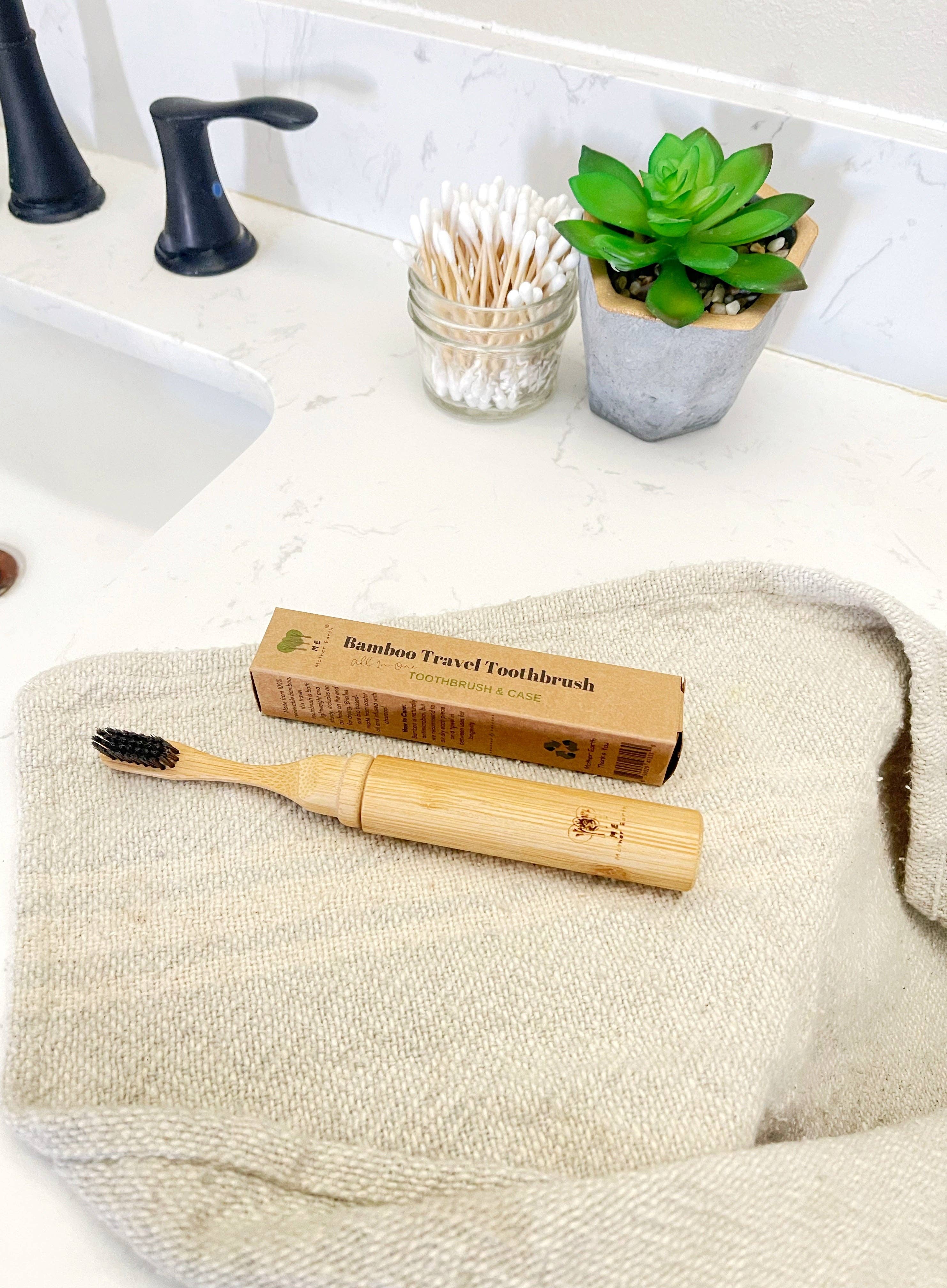 All-in-One Bamboo Travel Toothbrush with Replaceable Head: Replacement Toothbrush Head Only