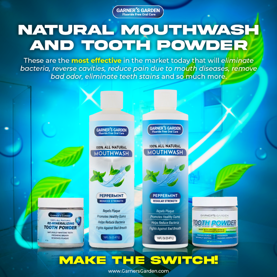 Natural Mouthwash and Tooth Powder